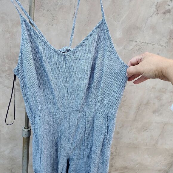 Lucky brand wide leg linen blend jumpsuit - Picture 7 of 8